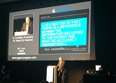 Jean-Pierre Lemerle au congrès annuel de la Société Française de la chirurgie de la Main